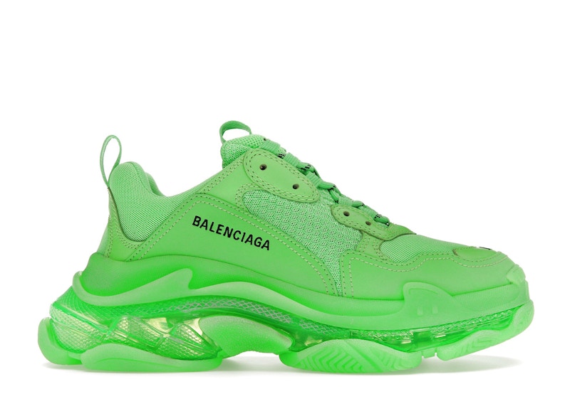 Balenciaga Triple S Neon Green Clear Sole Women s 544351 W09OL 3801 US