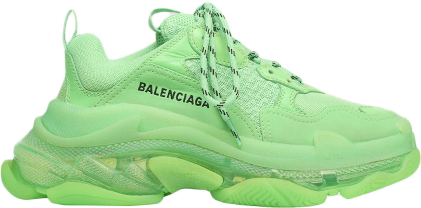 Lokomotiv Leia abort Balenciaga Triple S Soft Neon Green Clear Sole (Women's) - 544351W2CF13801  - US