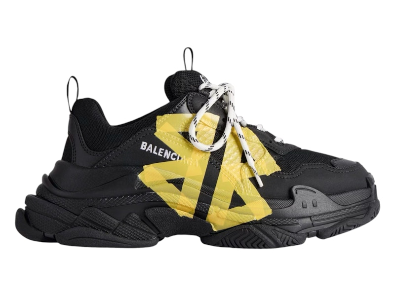 Balenciaga Triple S, tipo cinta negra y amarilla Hombre 536737