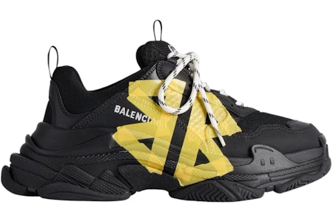 Balenciaga Triple S, tipo cinta negra y amarilla Hombre 536737