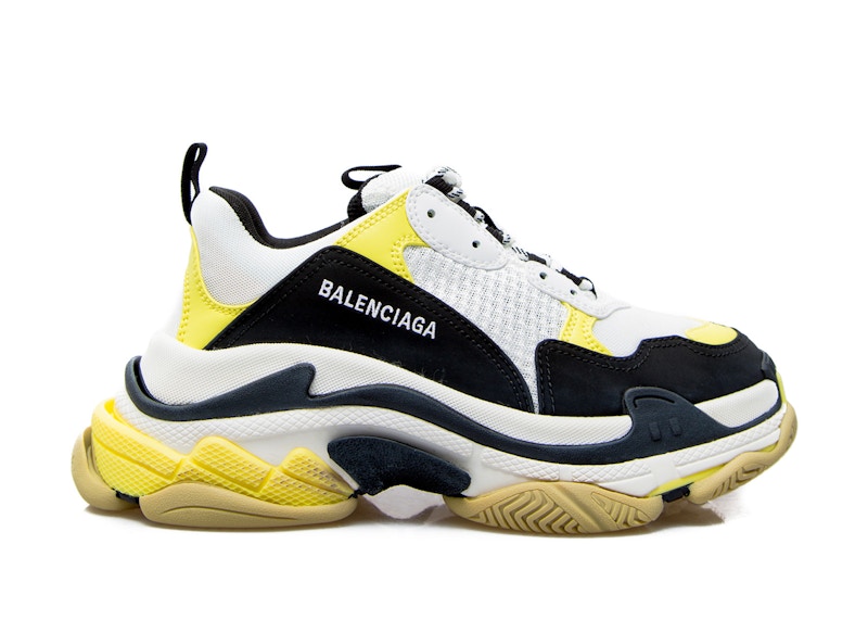 Black and outlet yellow triple s