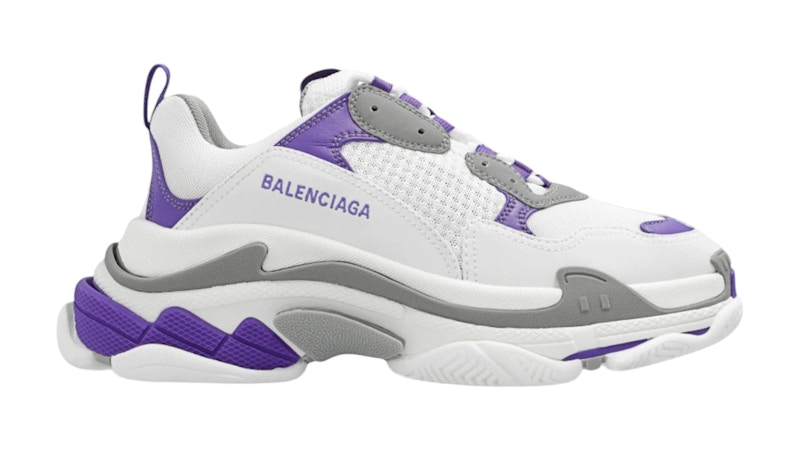 Pre-owned Balenciaga Triple S White (women's) Sneakers In Purple