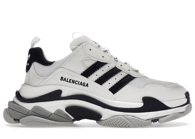 Balenciaga x adidas Triple S White Black メンズ - 710021W2ZB19112 ...