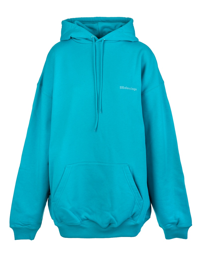 Balenciaga bb hoodie discount blue