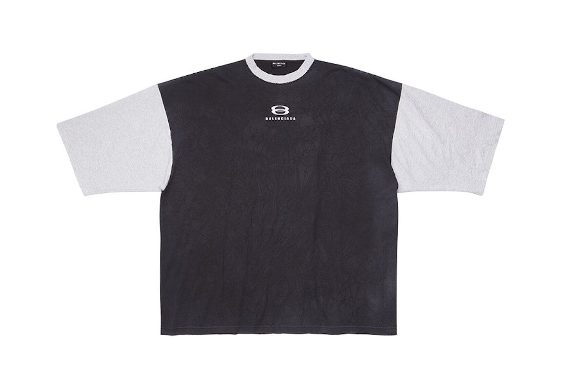 Pre-owned Balenciaga Unity 3/4 Sleeve Oversized T-shirt Black/light Grey