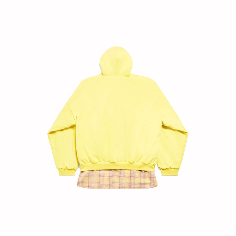 Balenciaga Unity Sports Icon Layered Hoodie Oversized Yellow/Black Men ...