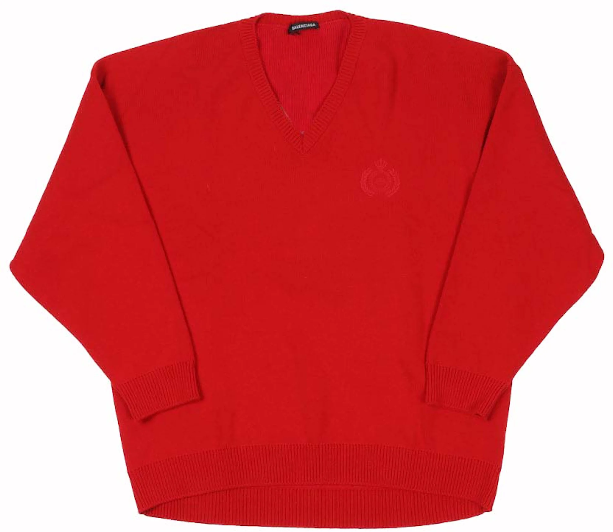 Balenciaga // Red Ribbed Knit Sweater Dress – VSP Consignment