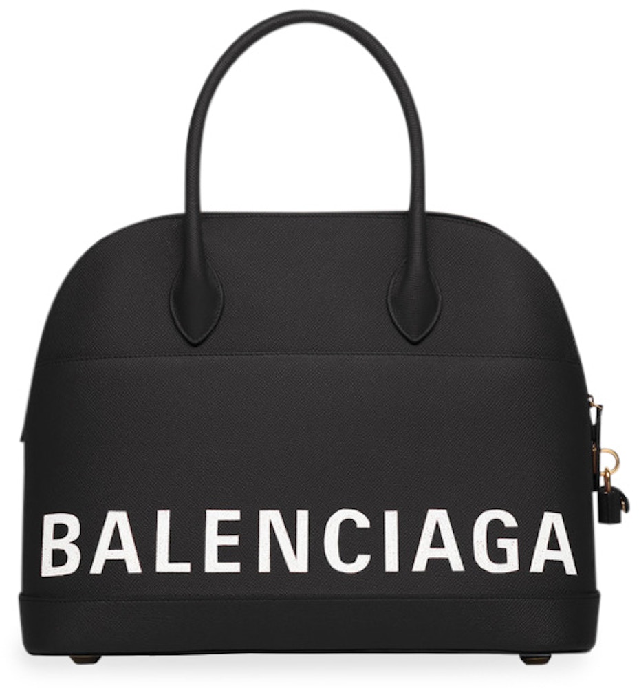Balenciaga Ville Top Handle M Black in Calfskin Leather with Gold-tone