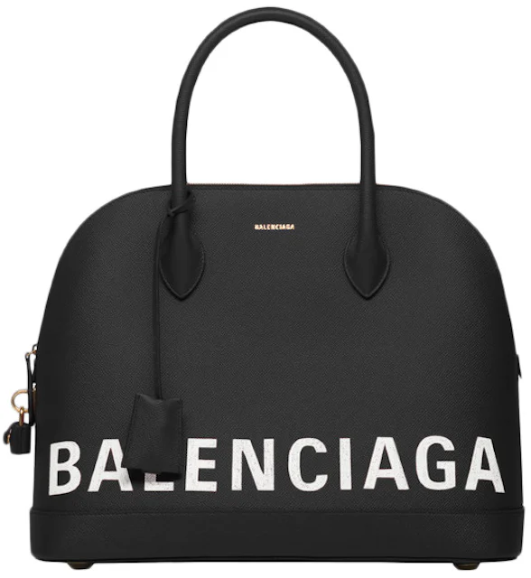 Balenciaga Ville Top Handle M Black in Calfskin Leather with Gold-tone - US