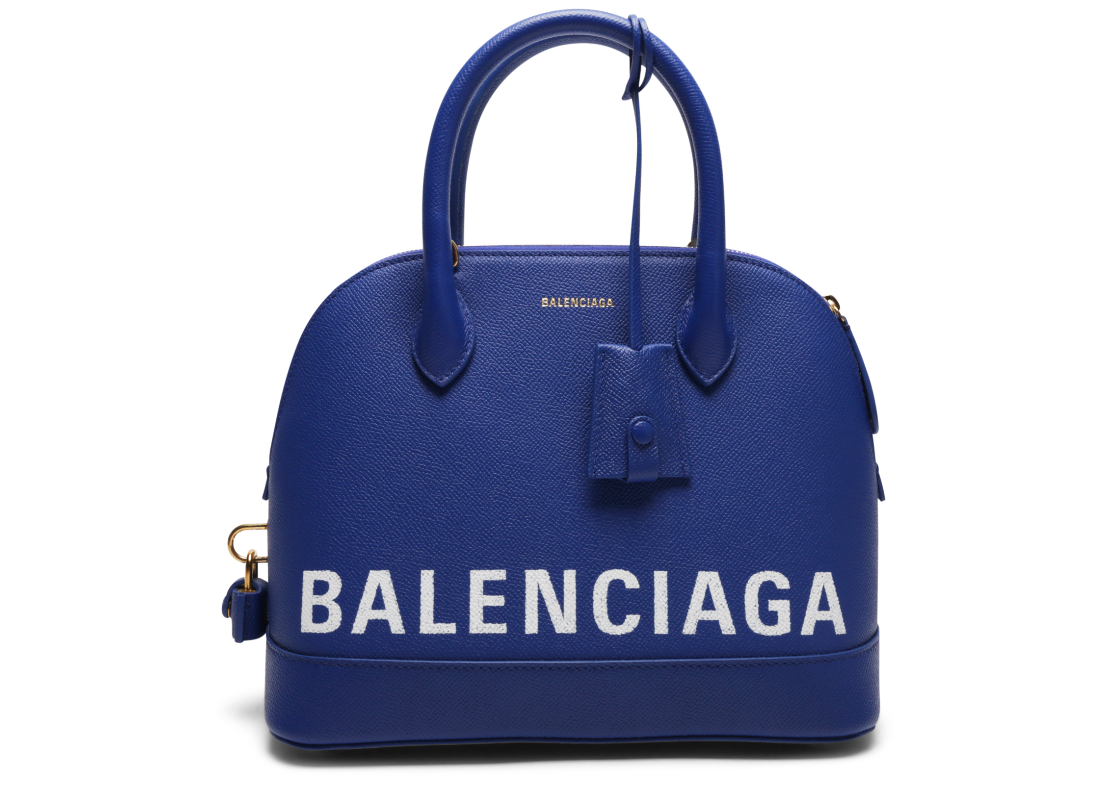 Balenciaga Ville Top Handle S Royal Blue in Grained Calfskin with 
