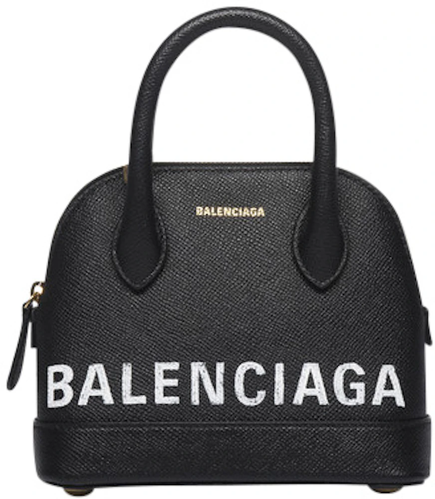 Balenciaga Ville Top Handle XXS Black/White in Calfskin Leather with ...