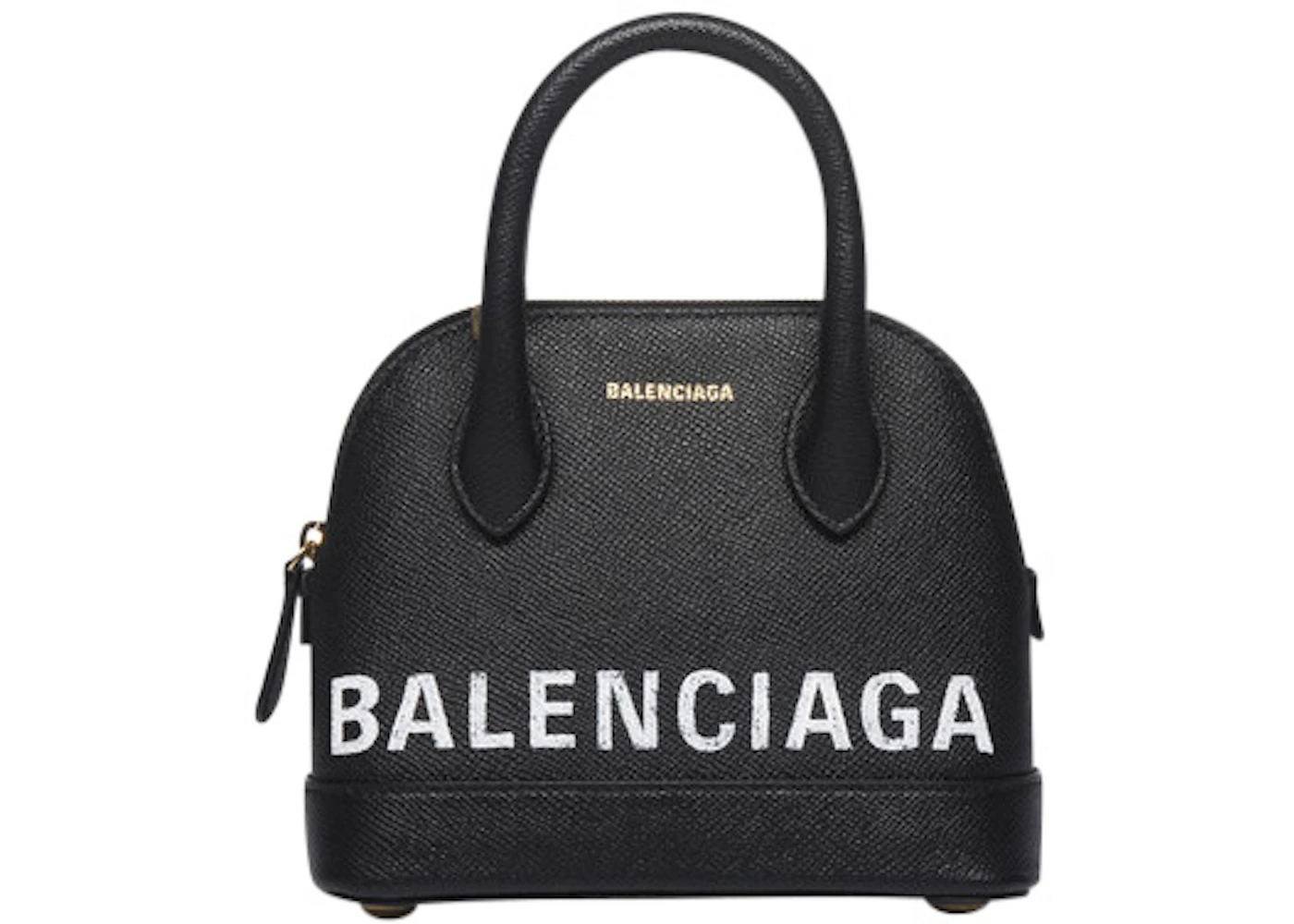 Balenciaga Ville Top Handle XXS Black/White in Calfskin Leather with ...