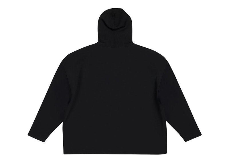 Balenciaga Viscose Compact Knit Hoodie Black Men's - US