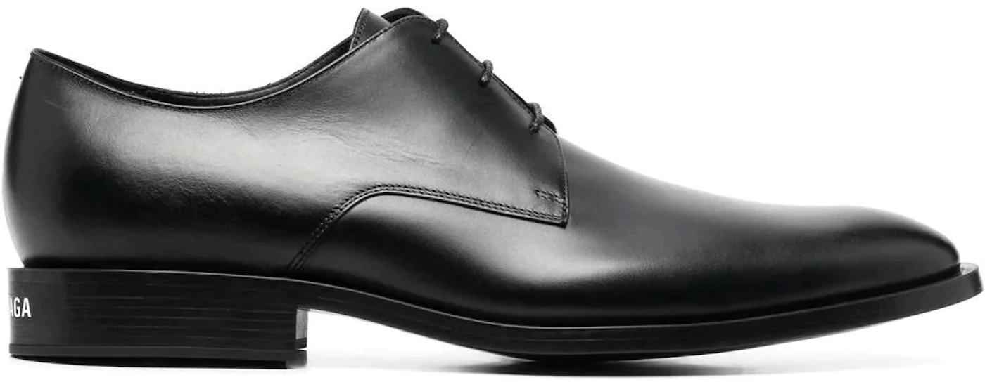 kaustisk titel betaling Balenciaga Wallstreet Almond-Toe Derby Shoe Black Men's - 694202WBDE01000 -  US