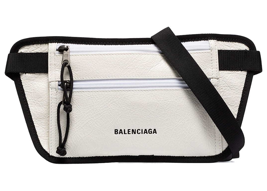 Pre-owned Balenciaga Weekend Leather Crossbody Bag White