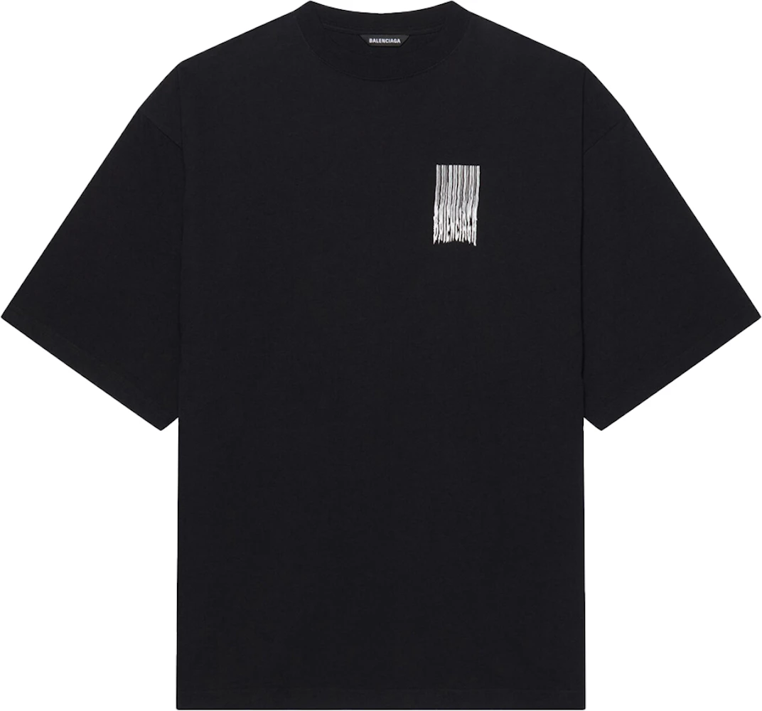 Balenciaga Wide Fit Barcode T-Shirt Black Men's - AW21 - US
