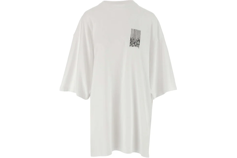 Balenciaga Wide Fit Barcode T-Shirt White Men's - FW21 - US