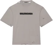 Balenciaga Wide Fit Blurry T-Shirt Grey Black