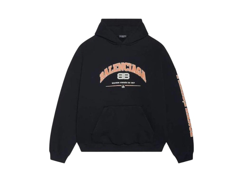 トップス Balenciaga LOGO PRINT HOODIE WIDE FIT Balenciaga Wide Fit Logo Hoodie Blue Men's - US