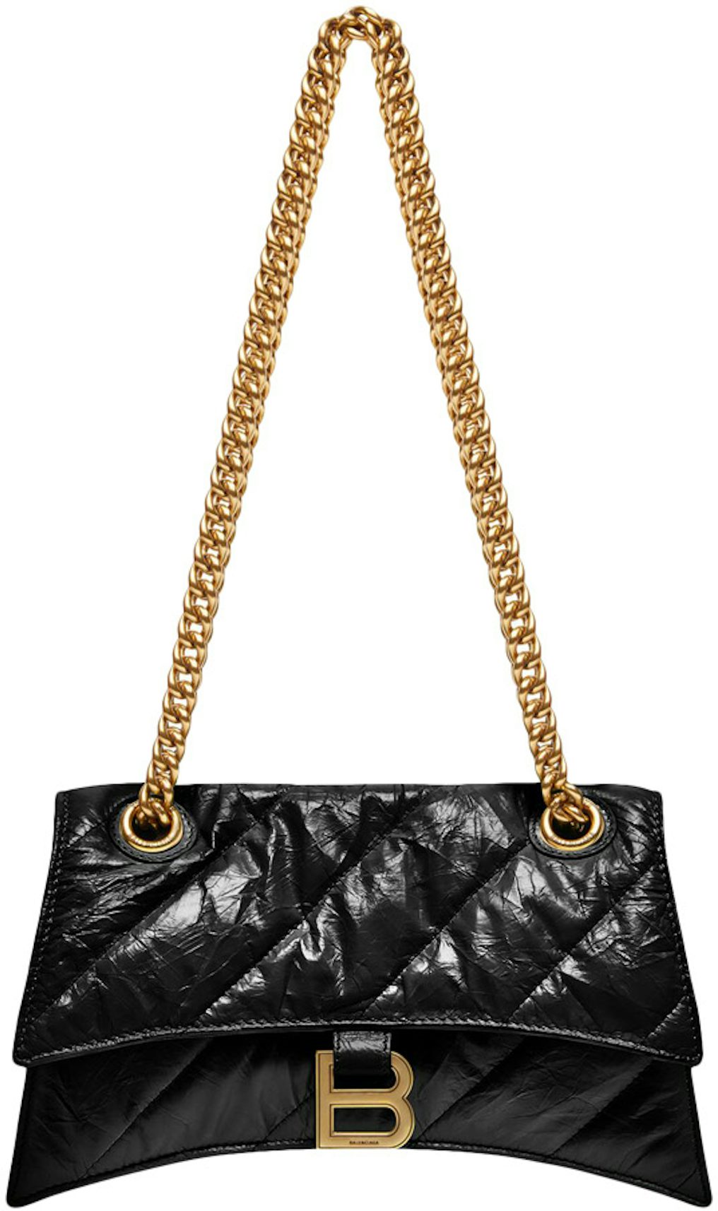 Balenciaga Women's Crush Small Chain Bag Quilted Black
