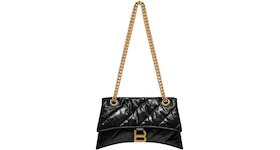 Balenciaga Women's Crush Small Chain Bag Quilted Black