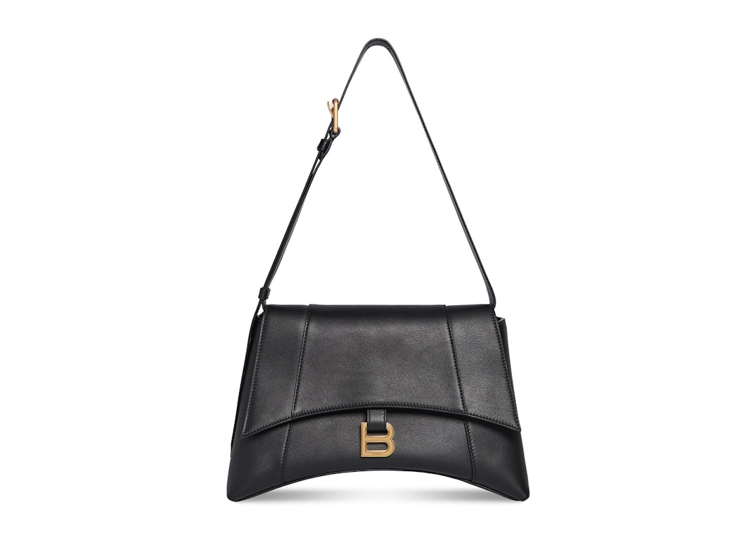 Pre-owned Balenciaga Women's Downtown Medium Shoulder Bag Black