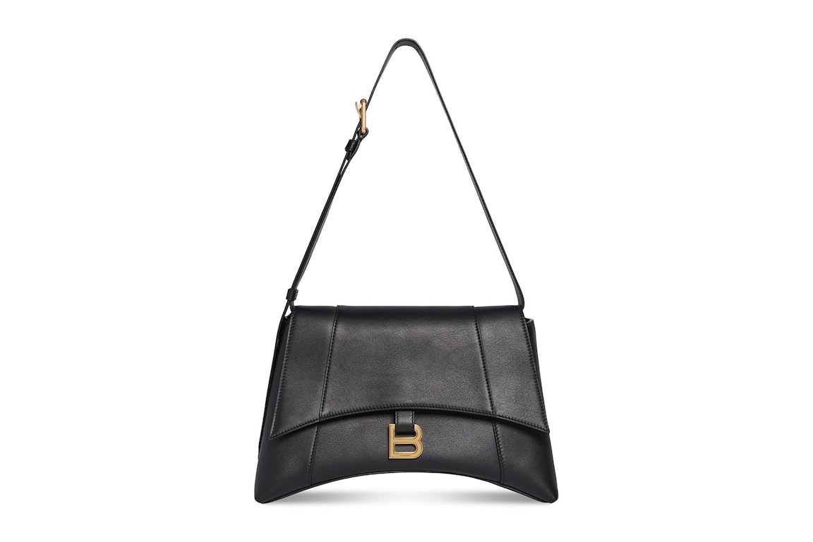 Pre-owned Balenciaga Women's Downtown Medium Shoulder Bag Black