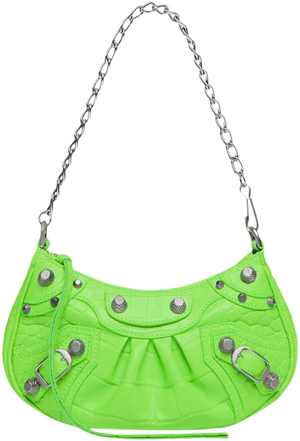 Green Le Cagole XS leather shoulder bag