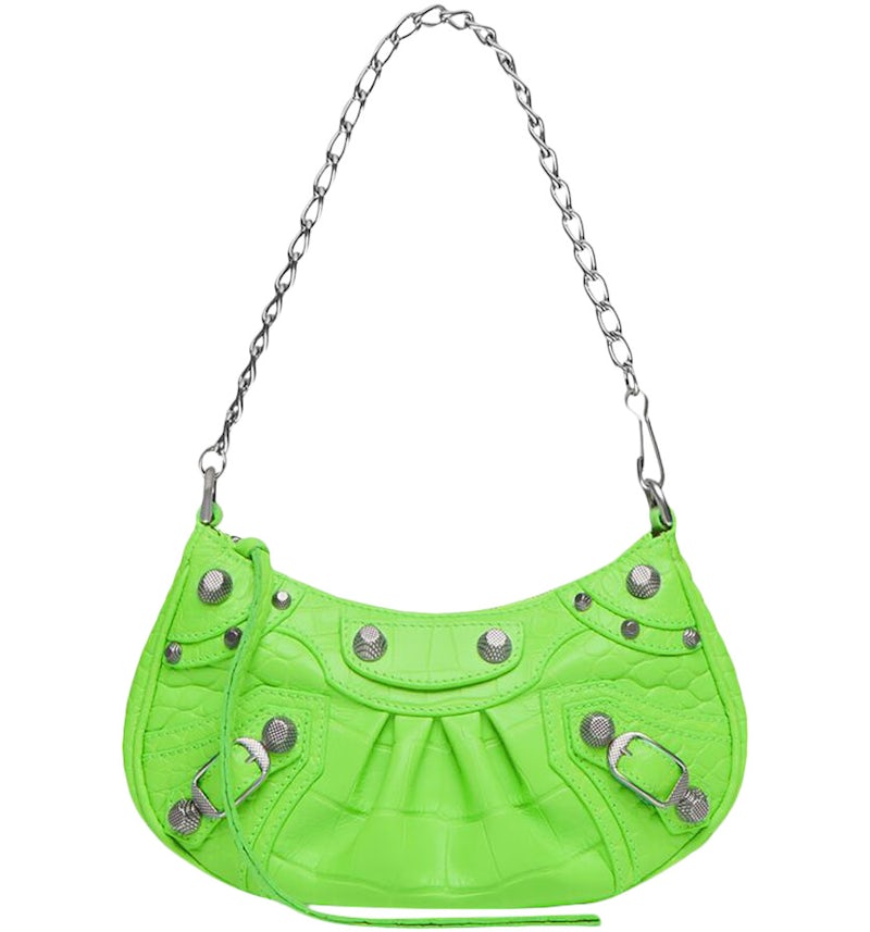 Balenciaga Women's Le Cagole Mini Bag With Chain Crocodile