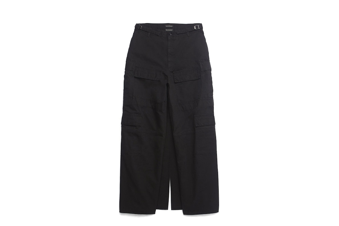 Pre-owned Balenciaga Women's Apron Cargo Pants Skirt Black