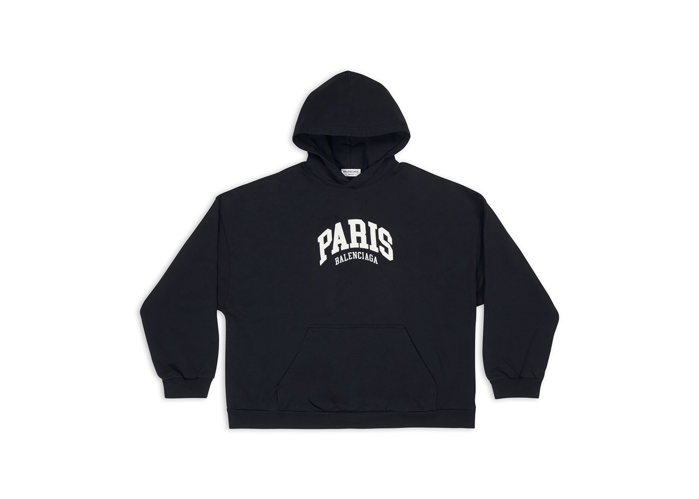 Paris Moon Outerwear Zip-up Hoodie Oversized in Black Faded