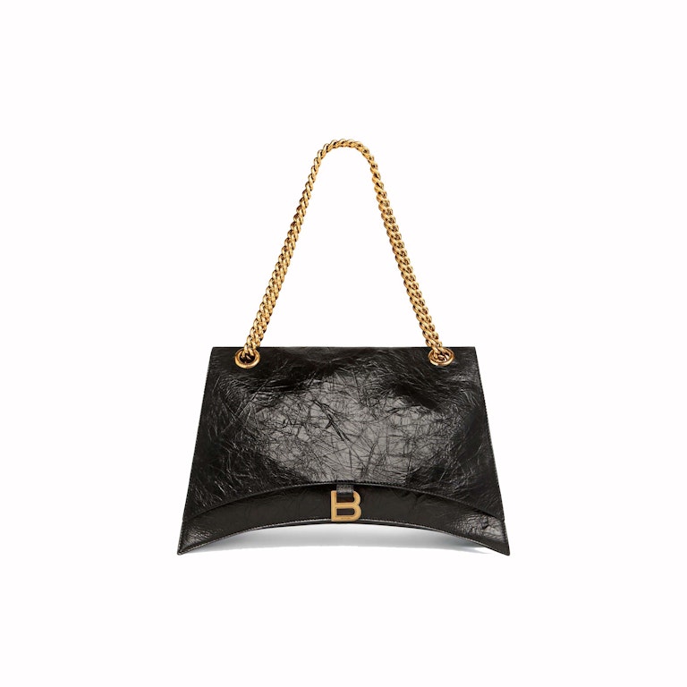 Pre-owned Balenciaga Womens Crush Large Chain Bag Black