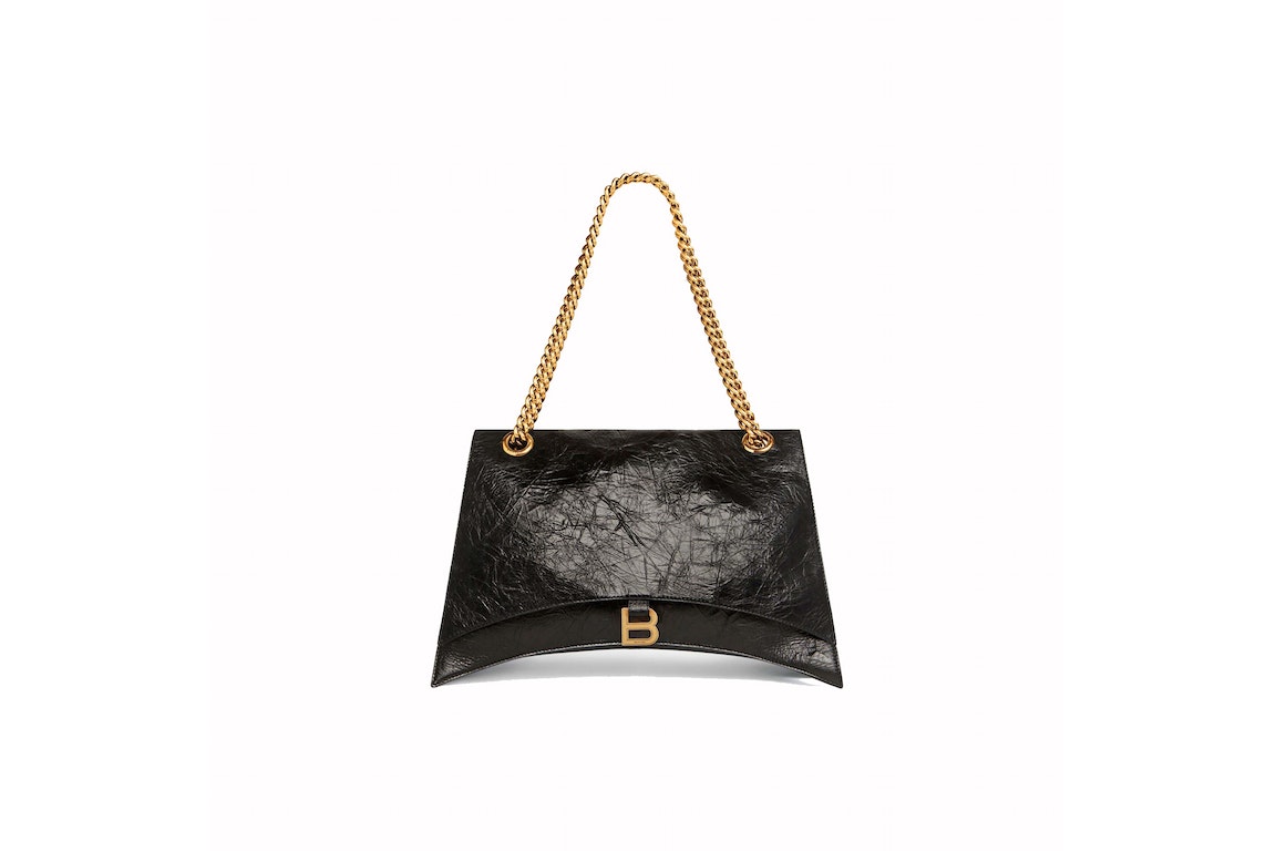 Pre-owned Balenciaga Womens Crush Large Chain Bag Black