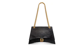 Balenciaga Women's Crush Medium Chain Bag Black