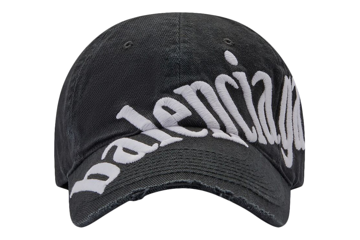 Pre-owned Balenciaga Women's Diagonal Baseball Cap Black/white