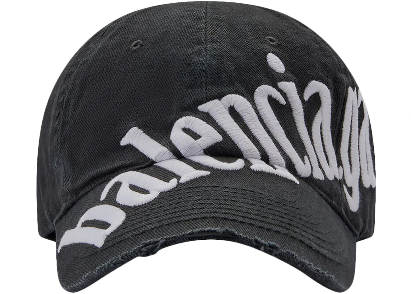 Balenciaga Women's Diagonal Baseball Cap Black/White US