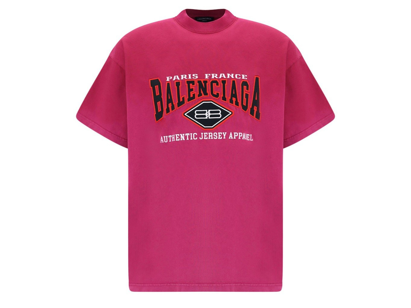 Balenciaga Oversized BBロゴ ジャージー Tシャツ