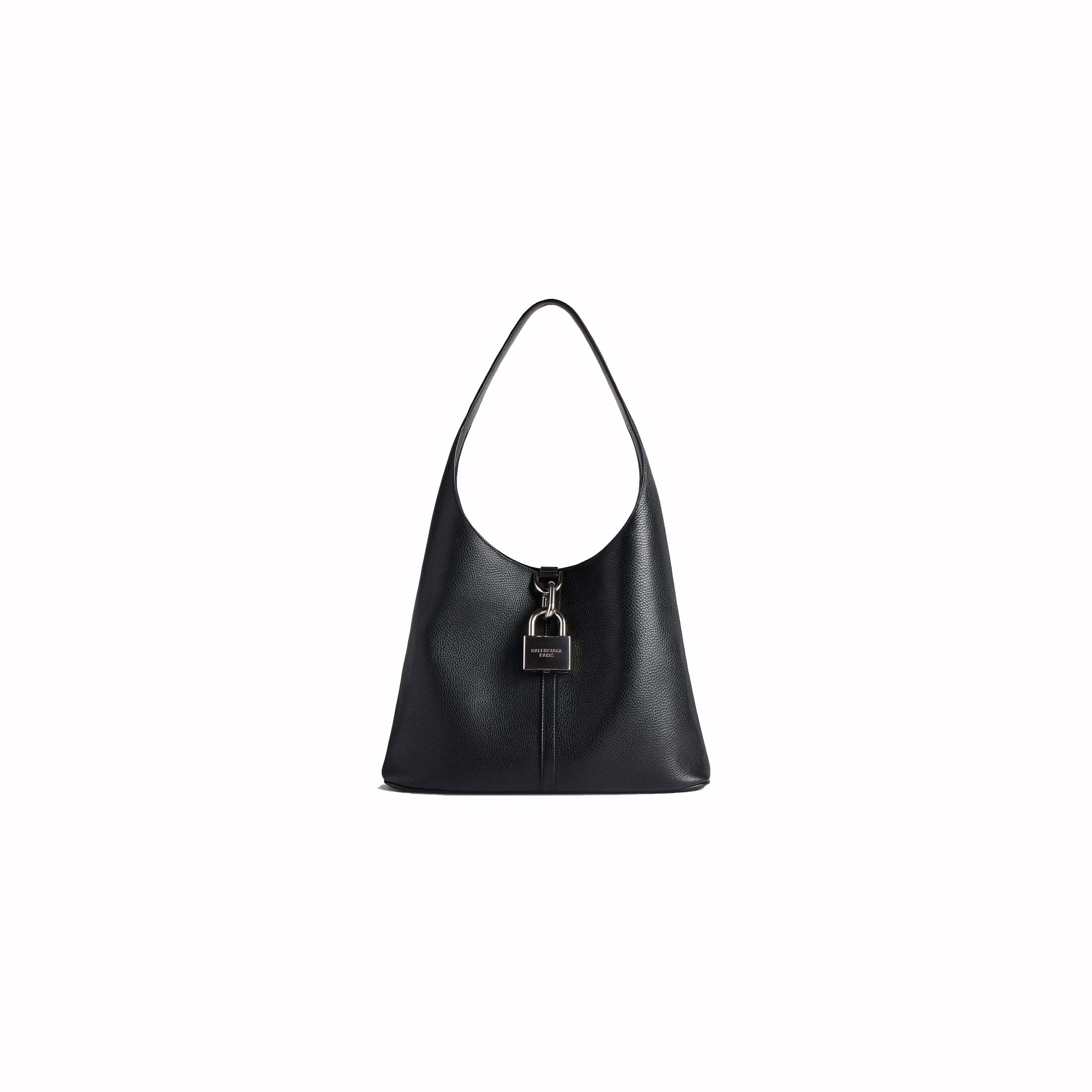 Balenciaga Womens Locker Medium North South Hobo Bag Black in