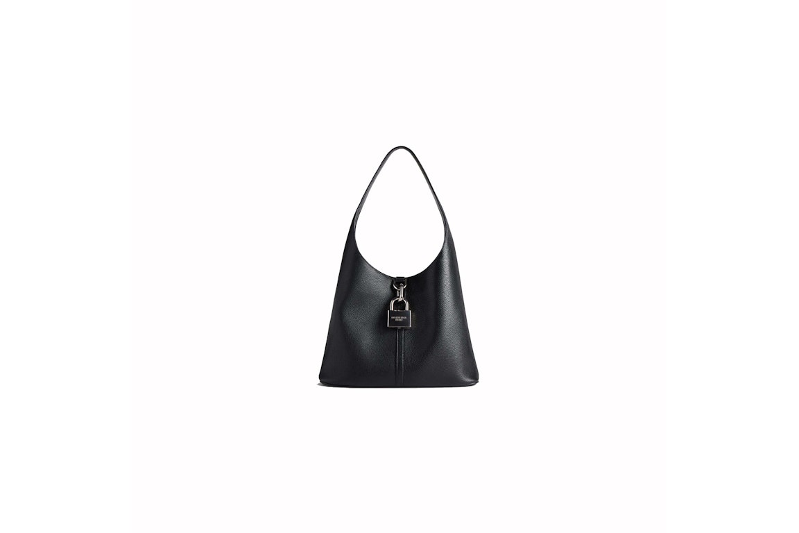 Pre-owned Balenciaga Womens Locker Medium North-south Hobo Bag Black