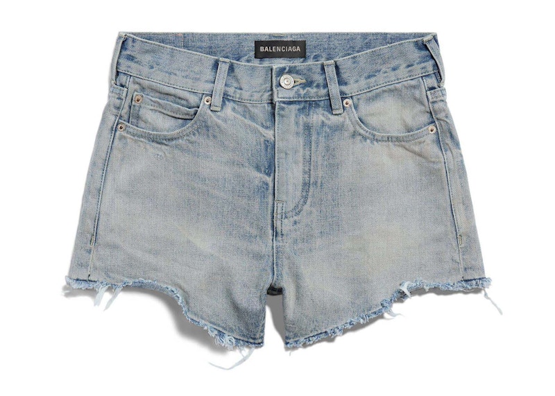 Balenciaga Women's Mini Shorts Light Blue - US