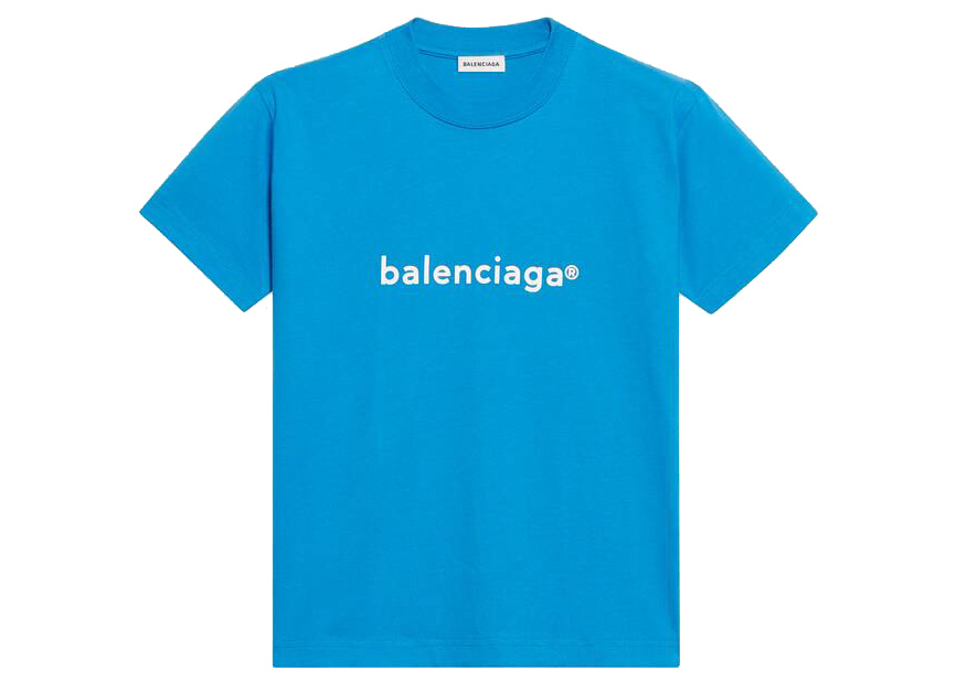 Balenciaga Political Tshirt Baby Blue  Synergy Sourcing