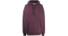 Balenciaga Women's Oversized Logo Print Hoodie Eggplant