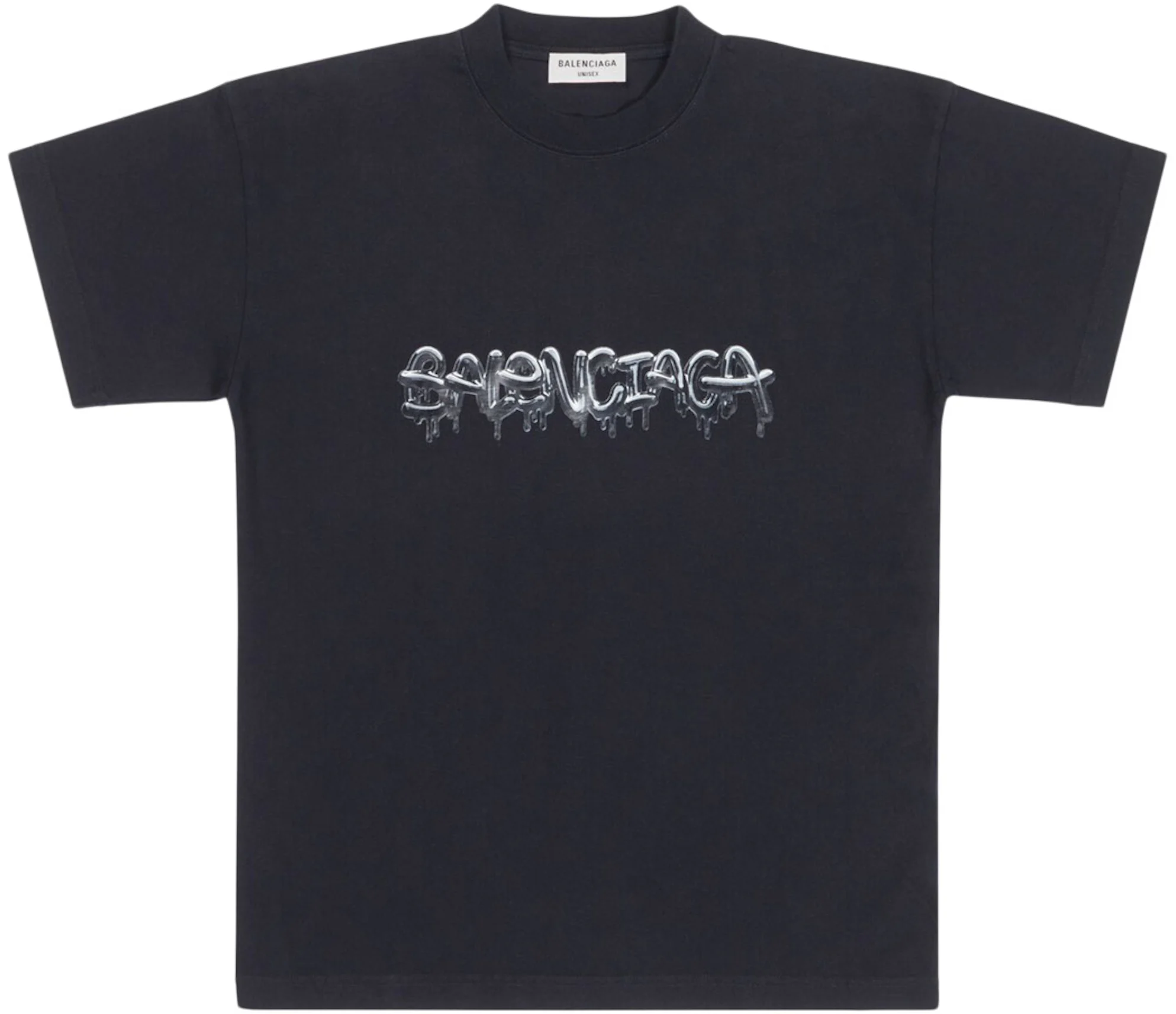 Balenciaga Women's Slime Medium Fit Vintage T-Shirt Black - FW22 - US