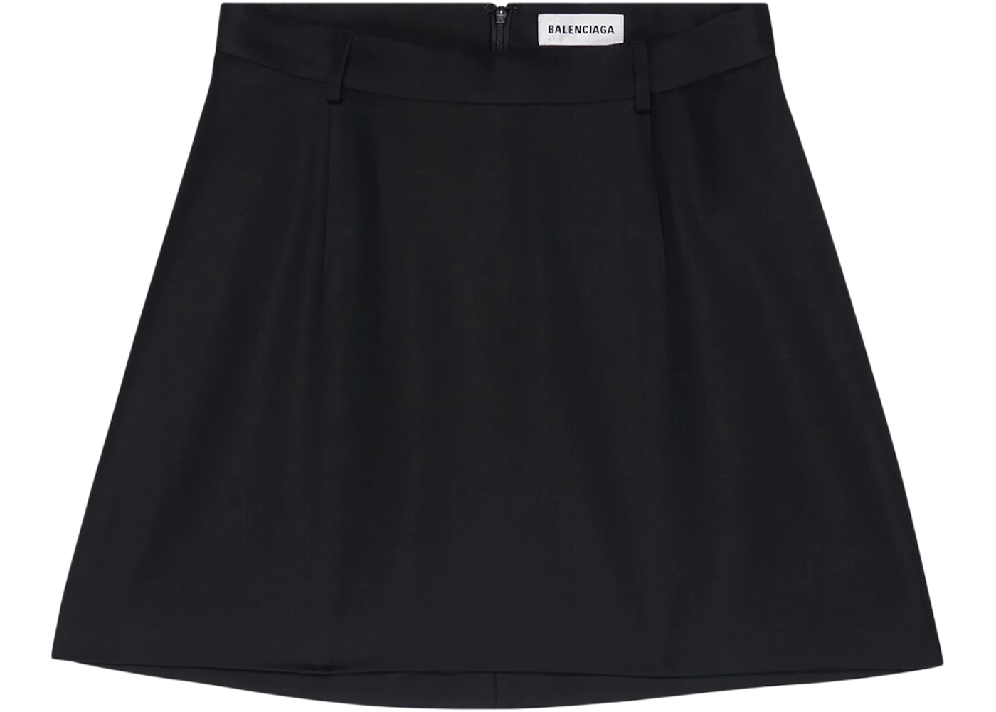 Balenciaga Women's Virgin Wool Twill Large Fit Mini Skirt Black - FW22 - US