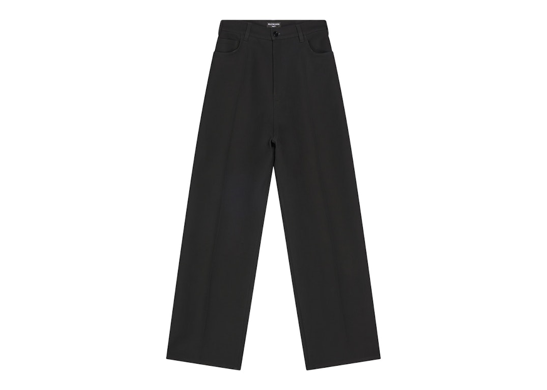 Pre-owned Balenciaga Wool Gabardine Baggy Tailored Pants Black
