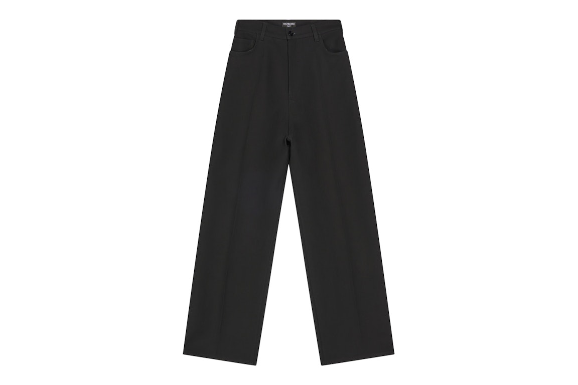 Pre-owned Balenciaga Wool Gabardine Baggy Tailored Pants Black