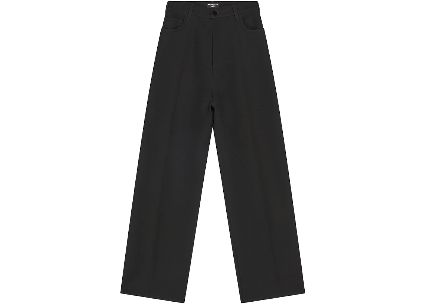 Balenciaga Wool Gabardine Baggy Tailored Pants Black Men's - FW22 - US
