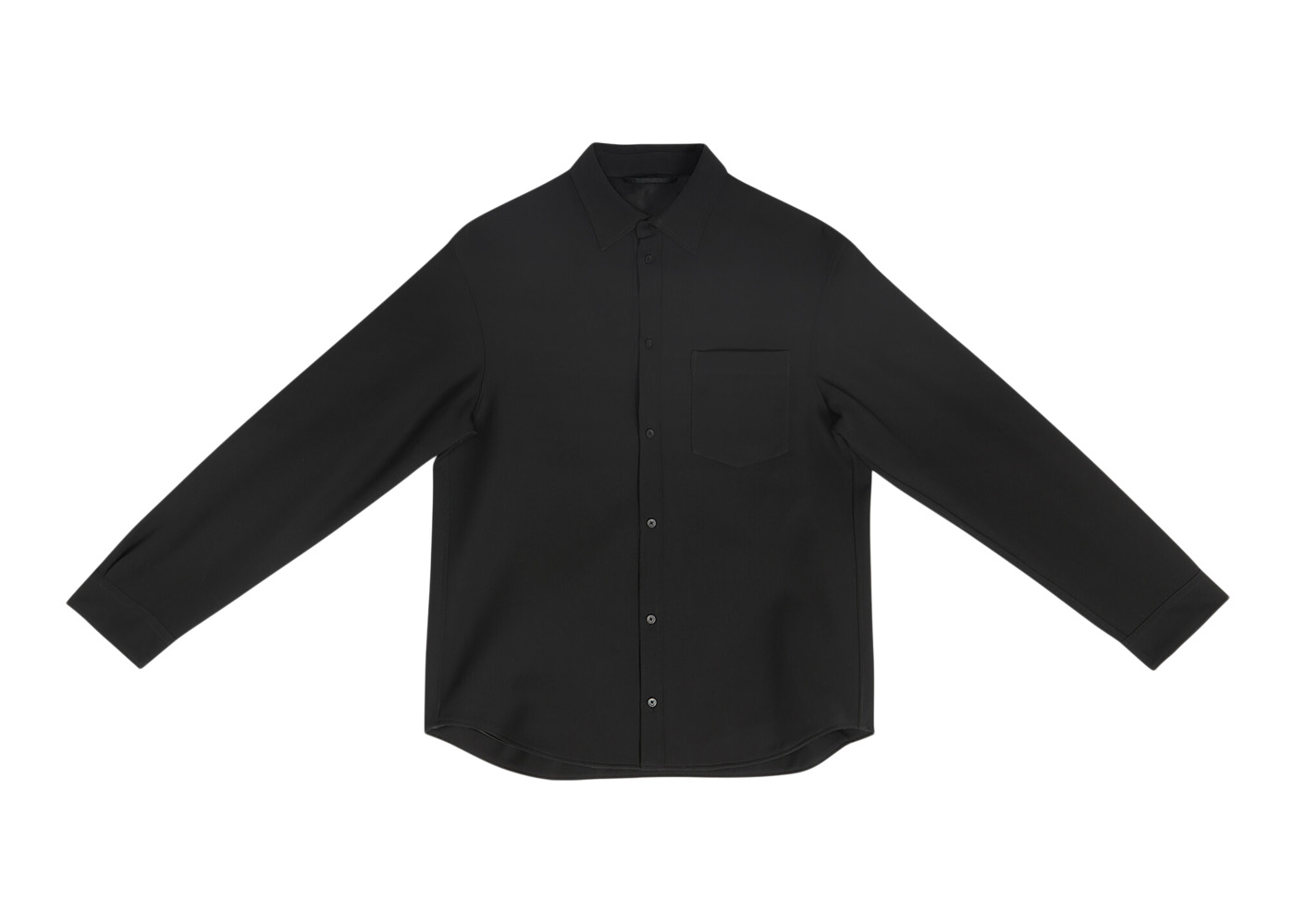 Balenciaga Wool Gabardine Shirt Jacket Black