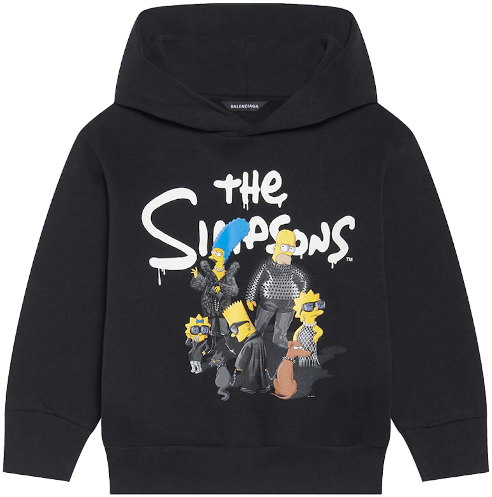 Vælg hval Bageri Balenciaga x The Simpsons Kids Hoodie Black - AW21 Kids' - US