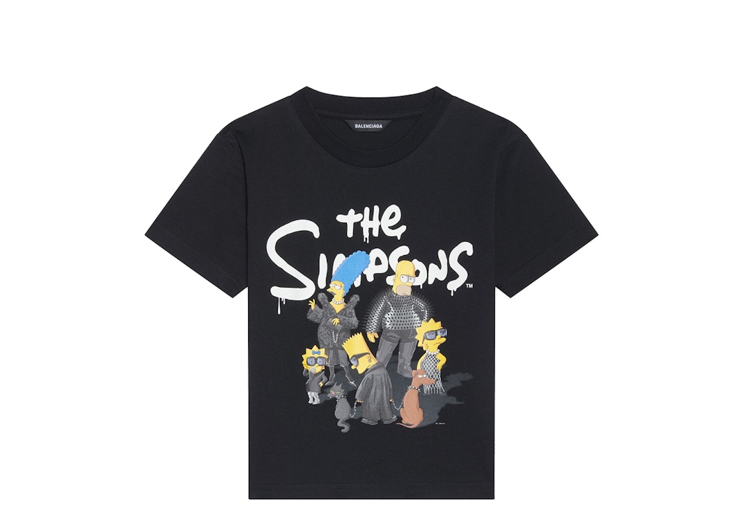 Pre-owned Balenciaga X The Simpsons Kids T-shirt Black